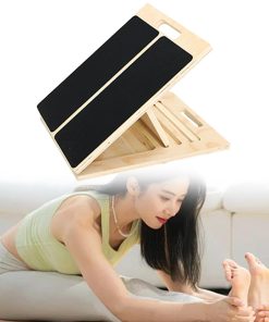 Alternative view of Adjustable Slant Board Calf Stretcher Incline Board Nonslip Sturdy Wood Foldable Balance Training Calf Stretching Squat Wedge